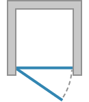 Porta girevole a 1 anta - apertura esterna
